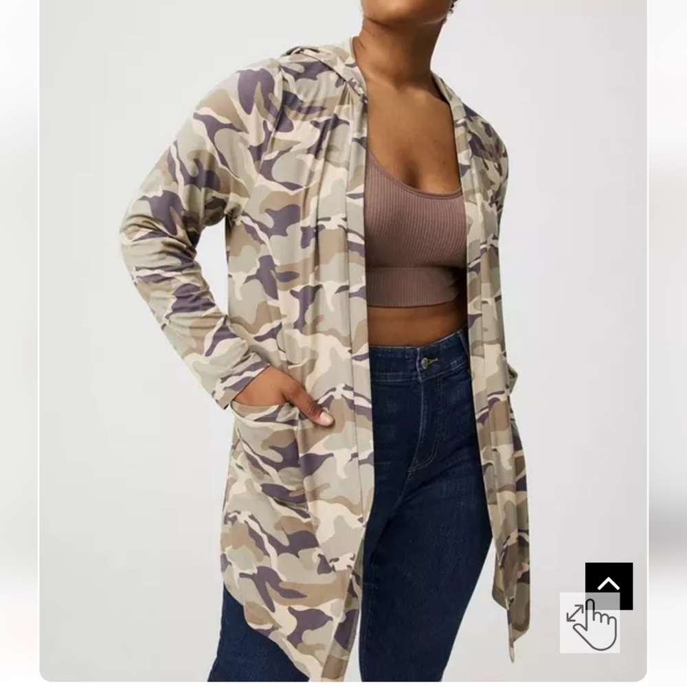 🆕️ CAMO ANORAK CARDIGAN WITH HOOD